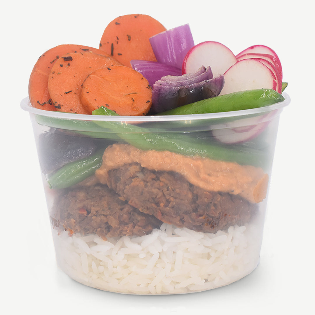 Vegan Meatballs w/ Veggie Mousse